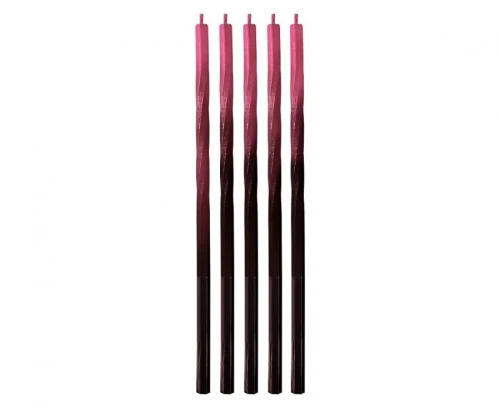Świeczka urodzinowa Świderki Ombre, czerwony/czarny, 5x5x150mm, 5 szt Godan (7C-SSOC)