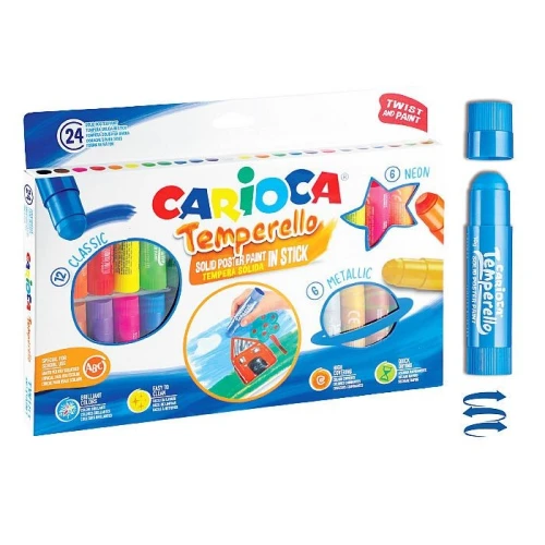 Farby akwarelowe TEMPERELLO 24 kolor. Carioca (43290)