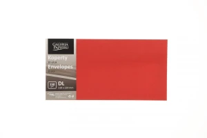 Koperta DL pearl czerwony czerwony Galeria Papieru (280158) 10 sztuk