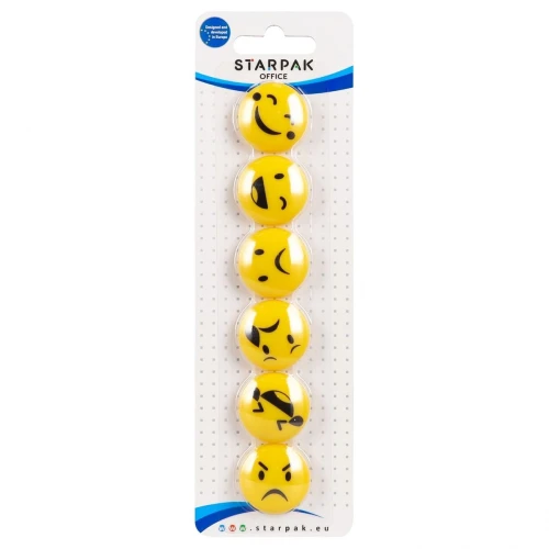 Magnes żółty Starpak (576505) 6 sztuk