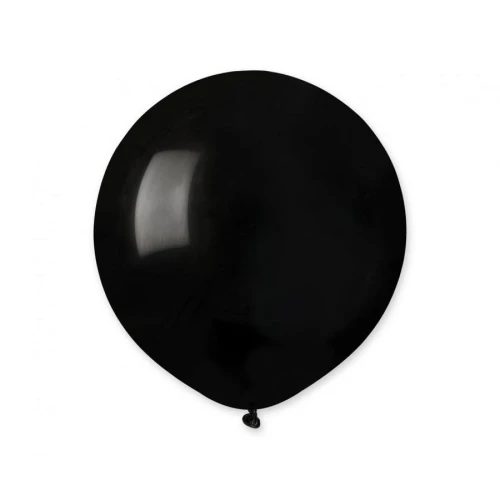 Balon gumowy pastel 25 szt czarny 19cal Godan (A19/14)