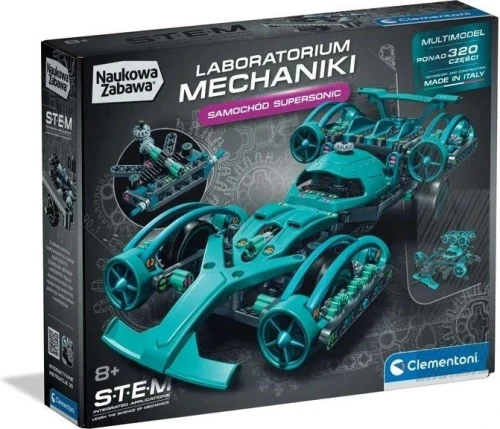 Klocki konstrukcyjne Laboratorium mechaniki samochód supersonic Clementoni (50439)