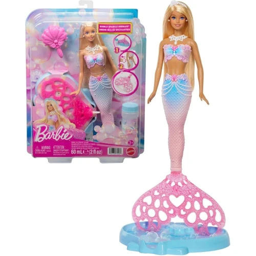 Lalka Bąbelkowa syrenka Magiczne bańki [mm:] 290 Barbie (JLW56)