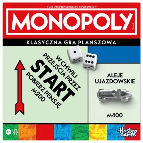 Gra planszowa Monopoly Classic Refresh Polska Wersja Hasbro (G0009 02458)