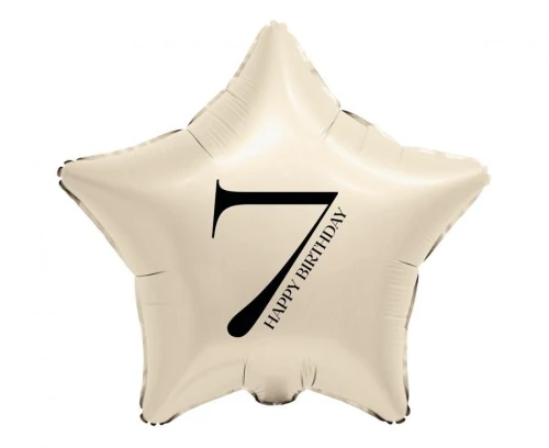 Balon foliowy Gwiazda z cyfrą 7 (kremowy) 18cal Godan (FG-BGM7)