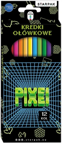Kredki ołówkowe PIXEL GAME 12 kol. Starpak (580598)