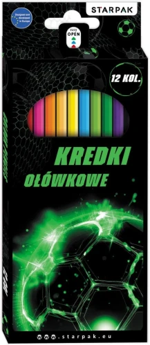 Kredki ołówkowe Football 12 kol. Starpak (580597)