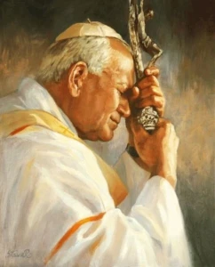 Zestaw kreatywny Diamentowa mozaika Jan Paweł II Papież 40x30cm Norimpex (NO-2003034)
