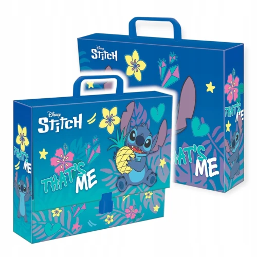 Teczka kartonowa na klips Stitch A4 niebieski Unipap