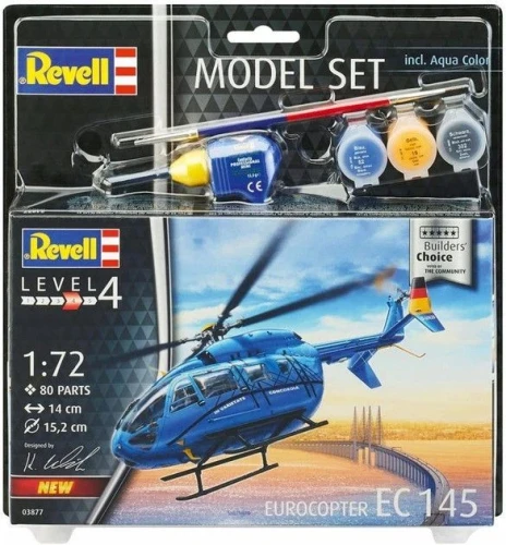 Model do sklejania samolot Set - helikopter Eurocopter EC 145 skala 1:72 Revell (63877)