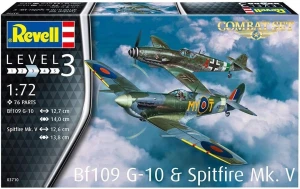 Model do sklejania Samolot 1:72 Me BF-109G-10 & Spitfire Mk.V Revell (03710)