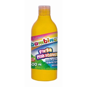 Farby plakatowe Bambino w butelce 500 ml kolor: żółty 500ml 1 kolor. Bambino (żółta)