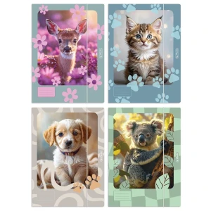 Teczka kartonowa na gumkę Animals A4 Herlitz (400207738)
