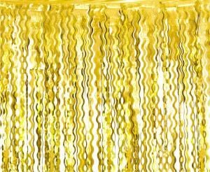 Dekoracja Kurtyna B&C Spirale, metaliczna złota, 100x200 cm Godan (SH-KSPZ)