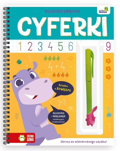 Książka dla dzieci Długopis znikopis. Cyferki Zielona Sowa
