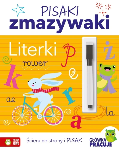 Książka dla dzieci Pisaki zmazywaki. Literki Zielona Sowa