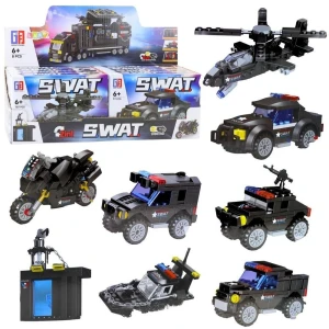 Klocki konstrukcyjne pojazdy SWAT 2w1 MIX Lean (23584)