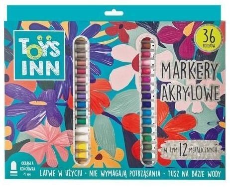 Marker specjalistyczny akrylowe 36szt. wkład mix okrągła końcówka Stnux (STN9650)