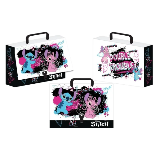 Teczka kartonowa na zatrzask STITCH - BLACK A4 różne Beniamin (58373)