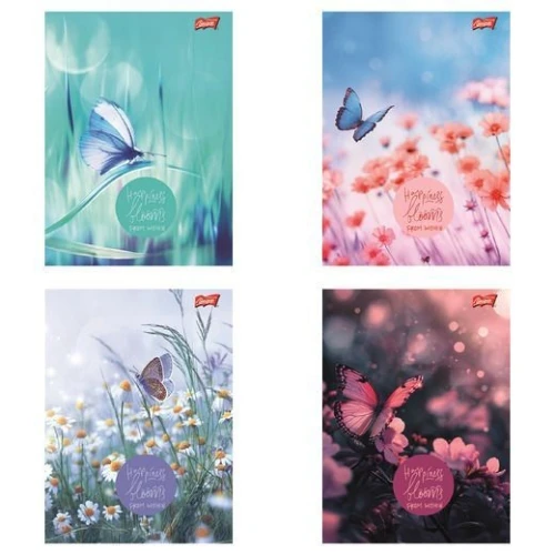 Zeszyt A5 Butterfly Meadow 96k. 70g krata Unipap