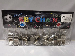 Brelok gwizdek metal karta 12szt Adar (571389)