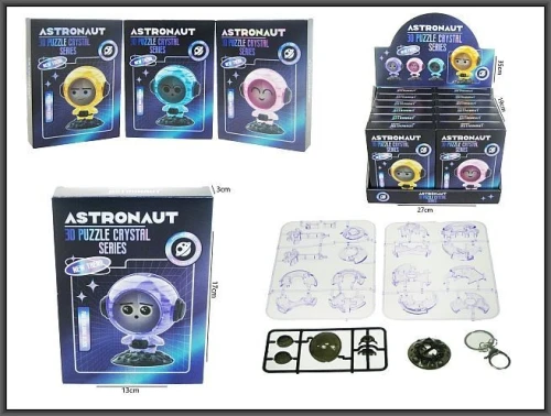 Brelok puzzle astronauta 4 kolory Hipo (H13550)