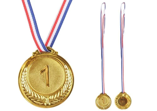 Gadżet złoty medal cynkowy 6,5cm Lean (20947)