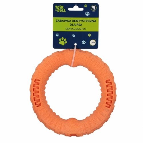 Gadżet Zabawka dla psa dentystyczna 17cm pomarańczowa Trik Roll (560869)