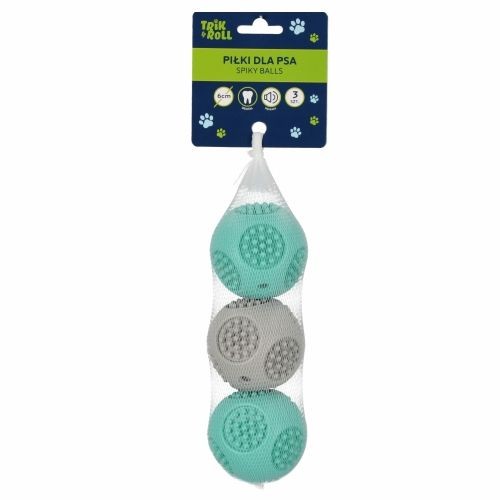 Gadżet piłki dla psa 3szt., 6cm Trik Roll (560665)
