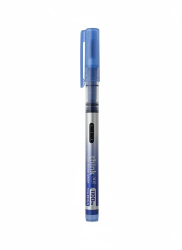 Pióro kulkowe na naboje THINK TRI X niebieski wkład niebieski 0,5mm Deli (EQ300bl)