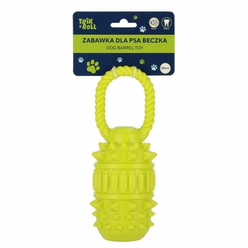 Gadżet Zabawka dla psa Beczka 20 cm z uchwytem zielona Trik Roll (560863)