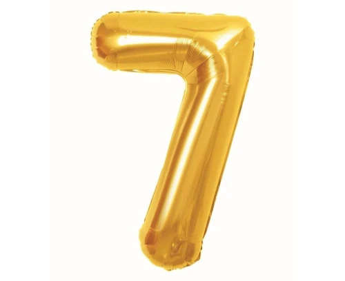 Balon foliowy Cyfra 7, Royal gold, 85 cm Godan (BC-HRG7)