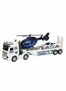 Samochód  policyjny Zestaw ciężarówka helikopter Lean (29069)