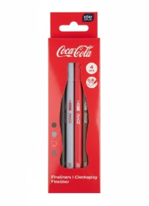 Cienkopis COCA COLA , wkład mix 0,8mm 4kol. Interdruk