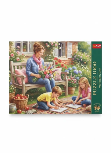 Puzzle Rodzina w ogrodzie 1000 el. Trefl (12144)