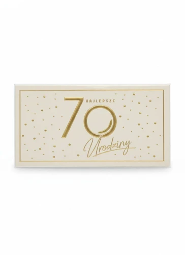 Skarbonka pudełko na banknoty Kukartka (MB-020 Urodziny 70 Elite)