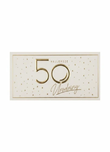 Skarbonka pudełko na banknoty Kukartka (MB-017 Urodziny 50 Elite)