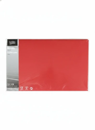 Koperta C4 pearl czerwony czerwony Galeria Papieru (280005) 5 sztuk