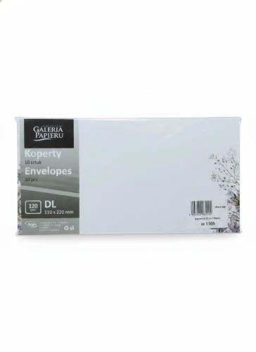 Koperta DL LILAC, 120g/m2 biała Galeria Papieru (281105) 10 sztuk