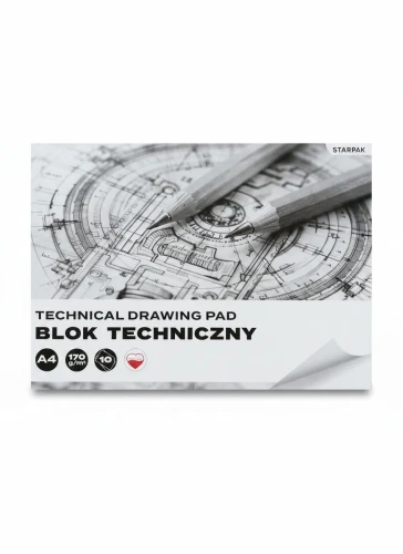 Blok techniczny A4 biały 170g 10k Starpak (588815)