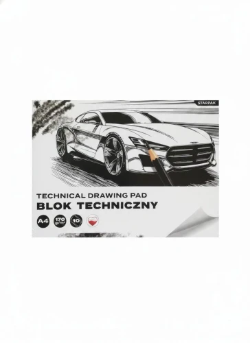 Blok techniczny A4 biały 170g 10k Starpak (587751)