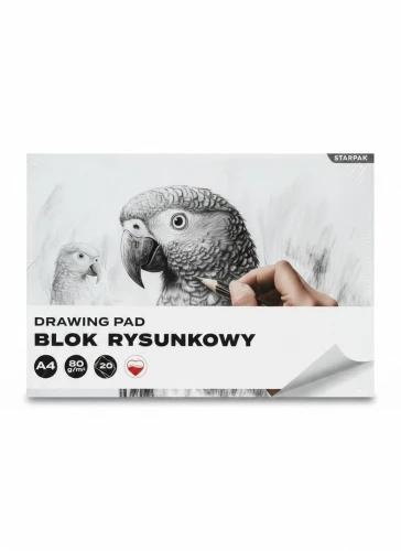 Blok rysunkowy A4 biały 80g 20k Starpak (588812)