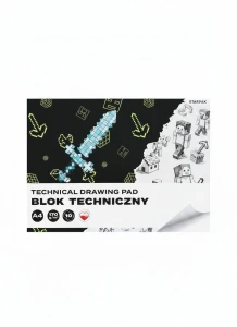 Blok techniczny A4 biały 170g 10k Starpak (588813)