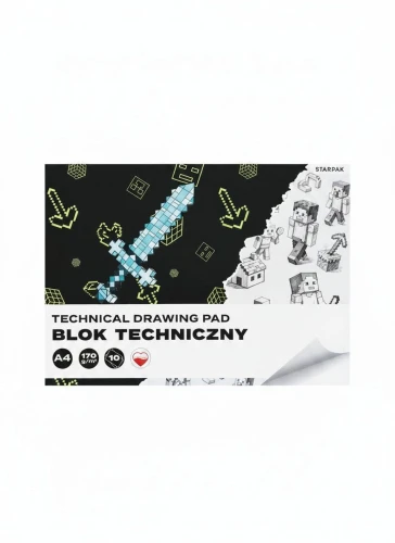 Blok techniczny A4 biały 170g 10k Starpak (588813)
