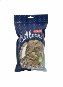 Balon gumowy Metallic cold gold 1op/100sztuk metalizowany 100 szt złoty Strong Baloons (SB12M-019Z)