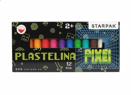 Plastelina 12 kol. Pixel mix Starpak (584282)