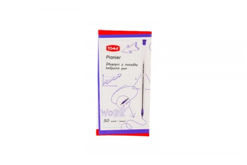 Długopis standard z nasadką wkład czarny 1,0mm Toma (TO - 023 3 2)