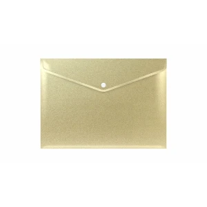 Teczka plastikowa na guzik STARDUST GOLD A4 złoty Biurfol (TKSD-A4-01)