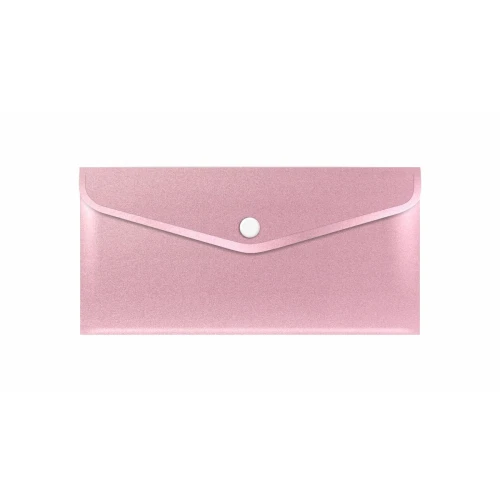 Teczka plastikowa na guzik STARDUST PINK DL różowy Biurfol (TKSD-DL-03)