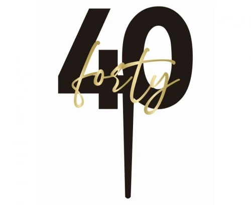 Dekoracja na tort Topper na tort 40. urodziny „forty” Godan (PF-TO40)